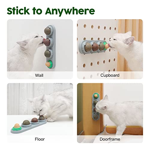 Potaroma 4 Catnip Silvervine Ball Toys, Extra Cat Energy Ball