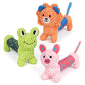 Squeaky Dog Toys for Small & Medium Dogs, Lion Rabbit Frog 3-Pack - color: Frog & Lion & Pig