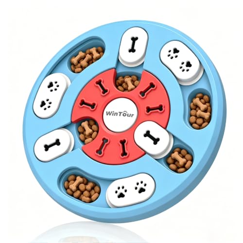 WinTour Dog Puzzle Toy,Snack-Dispensing Mental Stimulation and Brain Treat Puzzle Toys for Dogs,Interactive Dog Toys for Small Medium Large Dogs Cats,Non-Slip & Easy to Clean