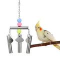 Wontee Stainless Steel Bird Bells String Toy Hanging Chew for Parrots, C - style: C (Bird Bell Toy)