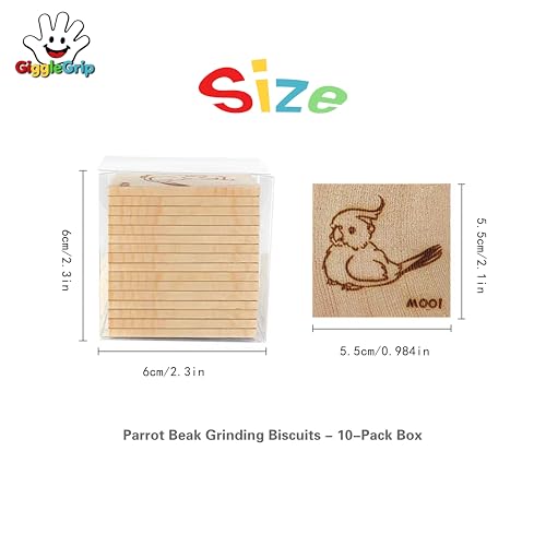 10 Pack Bird Chew Toys, 100% Natural Pine Wood Blocks for Parrot Chewing & Beak Trimming, Durable Bird Cage Accessories for Medium Small Birds, Conures, Cockatiels