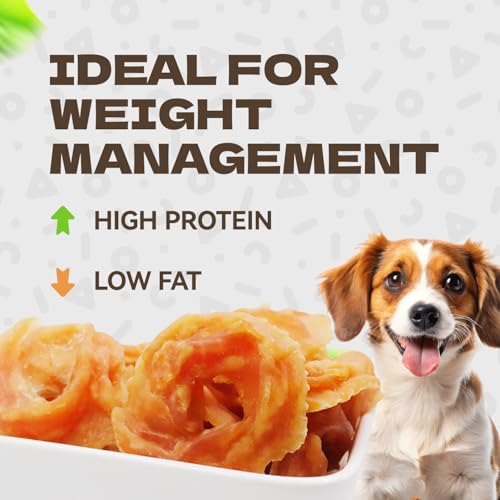 Chicken Rings Dog Treats, Natural Chicken Breast Jerky 10.58oz/300g