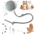 Durable Interactive Cat Toys for Indoor Cats, Dog Toys Ball, Rolling Pet Ball, Smart Automatic Cat Chase Balls Toy, Interactive Dog Toys Speedy Tail,Kitten & Cat Toys Interactive (Gray) - color: GRAY