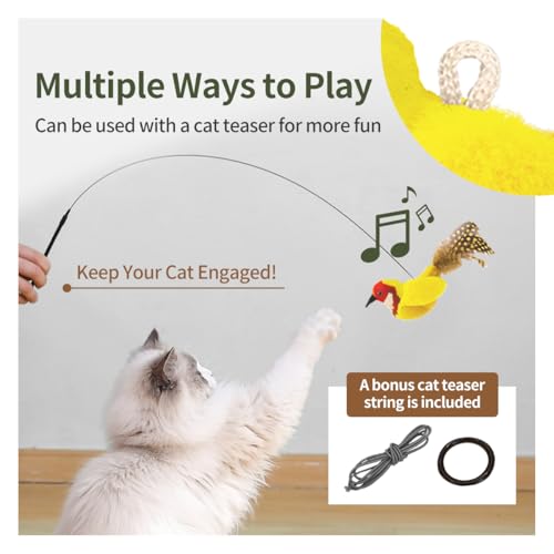 Interactive Cat Toys for Indoor Cats,Catnip and Feather,2Pcs - style: 2 Pack birds