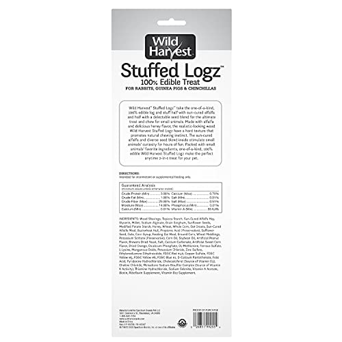 Wild Harvest Stuffed Logz Peanut Butter Small Animal Treat, 6 Count - size: 1 Count (Pack of 6)