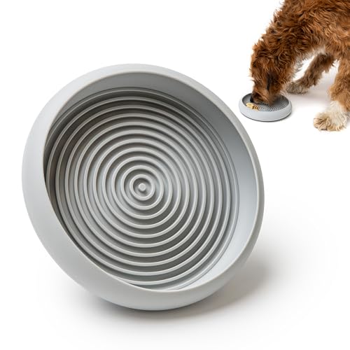 LAY LO Dog Slow Feeder – Combination Lick Mat & Food Bowl | Slow Eating Dog Bowl for Anxiety Relief | BPA-Free, Dishwasher Safe | Includes Live Trainer Support
