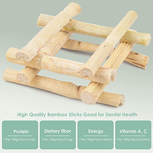 Bissap Sweet Bamboo Chew Sticks for Rabbits 500g/1.1Ib, Bunny Molar Treats Snack for Small Animals Hamsters Chinchillas Guinea Pigs Squirrels Natural Teeth Grinding Toys - size: 1 Count (Pack of 1)