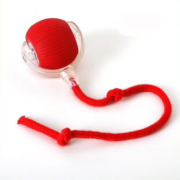 2025 Interactive Cat Toys for Indoor Cats - Toys Ball with Tail, Realistic Bird Chirping, Smart Obstacle Avoidance and Auto Restart,Cat Puzzle Toys for Bored Indoor Adult Cats and Dog (RED) - color: RED