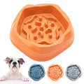 VANNON Slow Feeder Dog Bowls Non Slip Puppy Bowl Durable Dog Puzzle Feeder Bloat Stop Food Bowls for Puppy and Small Dogs, BPA Free, 2 Cups, Orange - color: F-Orange-Small-2Cups