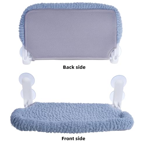 AIWIKIDE Cat Window Perch with Cushion Rim, Easy Install Bracket, Portable Wall Hammock for Indoor Cat, Light Blue - color: Light Blue, size: Cushion Rim - 1 Piece