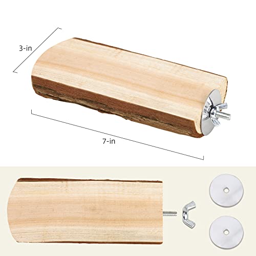 Niteangel Parrot Cage Perch, Wooden Platform for Birds (1 Pack) - size: 1 Pack