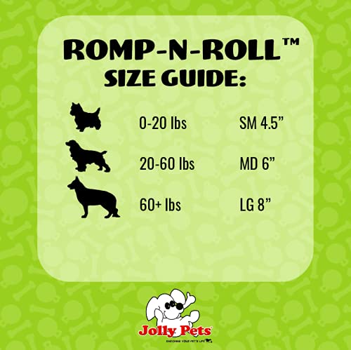 Jolly Pets Romp-N-Roll Rope & Ball Dog Toy, 8 in Large, Blueberry - color: Blueberry, size: Large (8 in)