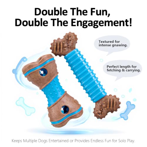 Dog Puzzle Chew Toy Durable Interactive Nylon Toys - color: Blue