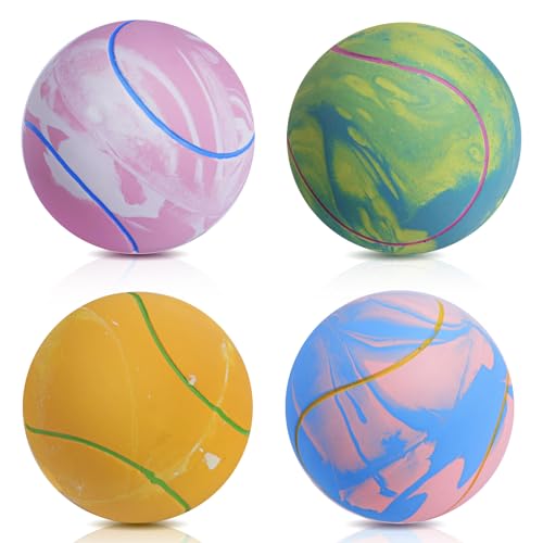 SCHITEC Dog Squeaky Toy Balls, Puppy Tennis Balls for Fetch Play, Interactive Latex Squeak Pet Toy for Puppies Mini Breed Small Dogs - size: For Mini/Small Dogs, style: Tennis Ball