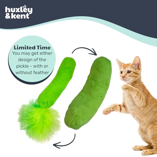 Huxley & Kent Plush Crinkle Catnip Cat Toy, Pickle - style: Pickle