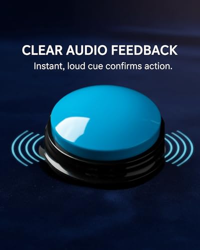 Dog Talk Buttons Voice Recording Button for Communication and Pet Training 30-Second Record & Playback Talking Button for Study, Office, Family, and Kids (Blue, one) - color: Blue