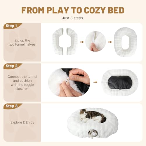 Extra Large Cat Tunnel, 47.2in Luxury Tunnel for Large Cats