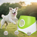 Automatic Dog Ball Launcher for Small to Medium Dogs, 2.2 Inch ETPU Dog Ball Thrower, 3 Distance Adjustable 19-39 Ft Interactive Dog Toy, Mental Stimulating Puppy Toy with 4 ETPU Balls (Light Green) - color: Light Green