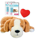 Plush Heartbeat Toy - Calming Anxiety Relief Toys for Puppies and Kittens - Heartbeat in a Soft Comforting Pet Plush for Dogs and Cats (Brown) - color: Brown