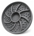 Slow Feeder Dog Bowl Silicone Suction Cup Anti Spill Dogs Cats Grey - color: Grey