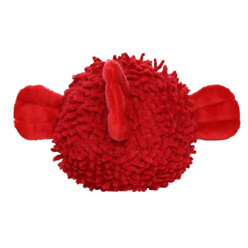 MIGHTY® 2 Pack Microfiber Small Blowfish Dog Toys - color: 2PK Red Blowfish