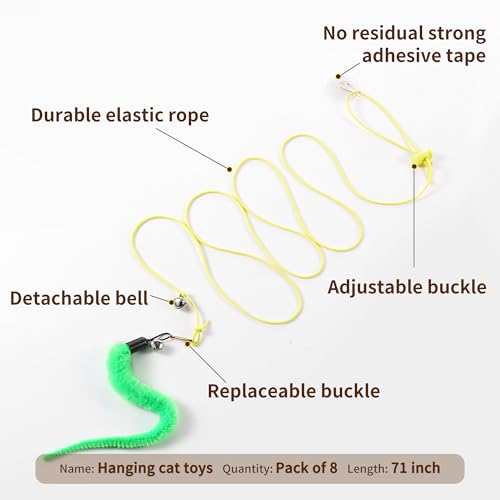 Hanging Cat Toys for Indoor Cats - color: 12 Wand /Hanging