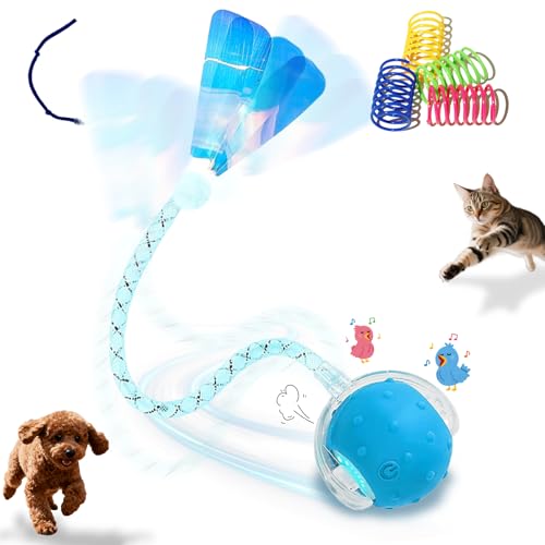 Interactive Cat Toy Ball, Blue1, Indoor Cats - color: Blue1, size: 2.3 inches