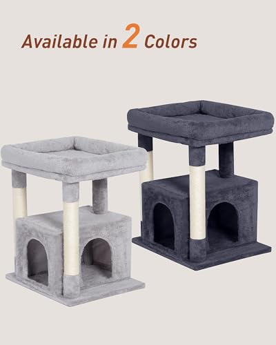 23.6" Cat Tree for Large Cat, 19 * 15.8 in Large Perch, Light Gray - color: Light Gray