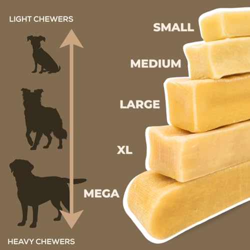 Bully Bunches Small Authentic Yak Cheese Himalayan Chews for Small Dogs & Puppies - All Natural Dog Treat Dental Chews, Made with Real Yak Milk for Teething - Lactose & Rawhide Free (3 Pk)