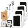 Inkless Paw Print Kit for Dogs,Cats & Babies,Clean Touch Dog Nose - color: Black Pad,Black/Natural Wood Frame, size: 4-Pack,Large