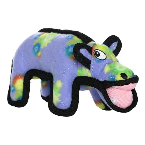 TUFFY® 5 Pack Jr Duck, Hippo, Fox, Brachiosaurus & Gear Ring Dog Toys - color: 5PK Multi-color Duck Fox Gear Hippo Brach