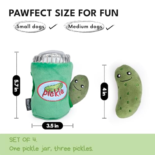 CHEWFFON Dog Interactive Toy, Plush Hide and Seek Burrow Puzzle - style: Pickle