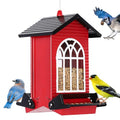 Gbekery Squirrel Proof Bird Feeders, 5LB Capacity, Weight-Activated, Red - color: Red