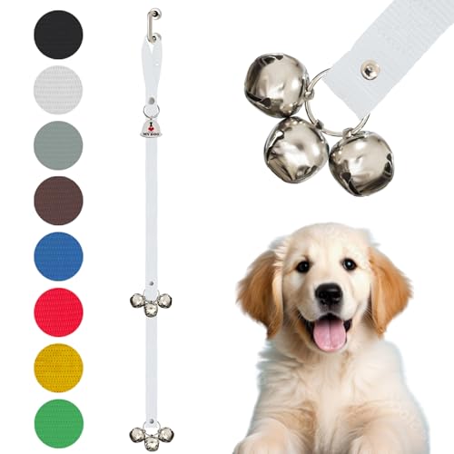 Caldwell's Pet Supply Co. Dog Potty Bells, Dog Door Bell, Bells to Go Outside, Potty Training Bell, Dogs Doorbell, Dogs Potty Doorbell, Ring to Go Pee, All Breed Puppy Training Tool - color: White, size: One Potty Bell