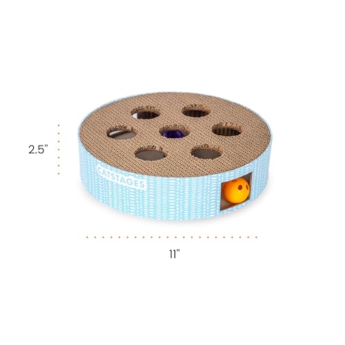Catstages Scratch N' Hunt Interactive Cat Puzzle Toy with Scratcher, 11"