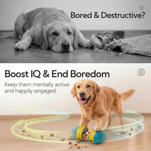 Interactive Dog Puzzle Treat Toys Enrichment Puppy Slow Feeder - color: Blue