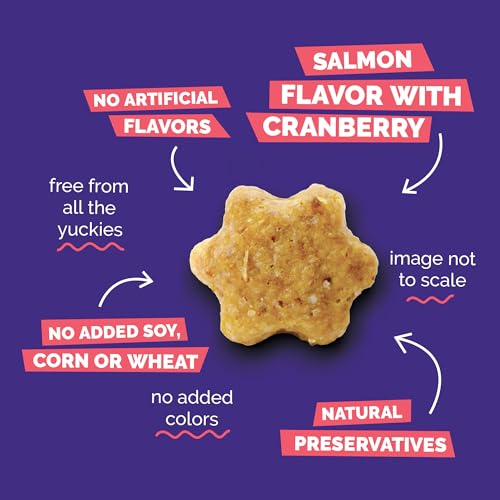Fruitables Crunchy Cat Treats, Healthy Cat Treat, Salmon & Cranberry, 2.5oz - size: 2.5 Ounce (Pack of 1), style: Salmon & Cranberry