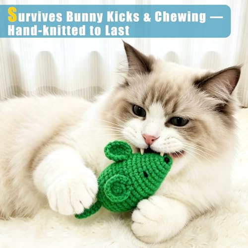 Retro Shaw Catnip Cat Toys Crochet Mouse, Pack of 6 - style: Mouse-6