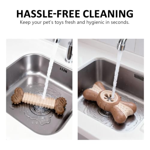 Dog Puzzle Chew Toy Durable Interactive Nylon Toys - color: Brown