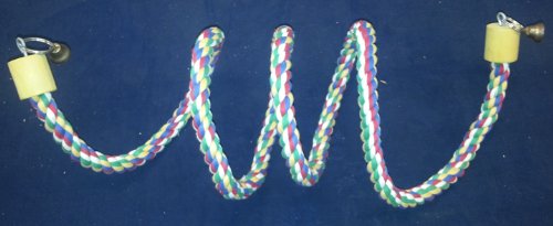 Mcage 1.25 Inch by 115-Inch Bird Rope Bungee Bird Toy, Extra Large
