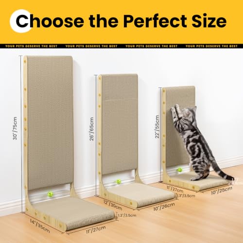 Conlun Cardboard Cat Scratcher,25.6" L-Shaped Scratch Pad - size: 25.6" 2-Pack
