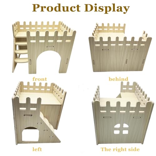 Hamster Hides Wood House Platform Hamster Hideout