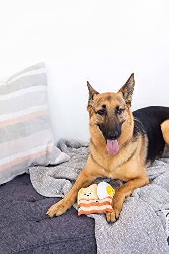 Pearhead Breakfast Dog Toy Set - 3-Piece Bunch Food Theme (Egg - color: Barkfast Dog Toy Set, size: One Size