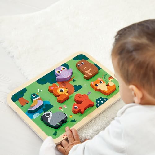 Janod - Chunky pegged Puzzle - Forest - 7 Pieces - style: Forest