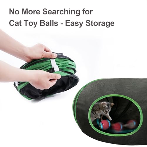Interactive Cat Toy, Motion-Activated Ball in Enrichment Tunnel