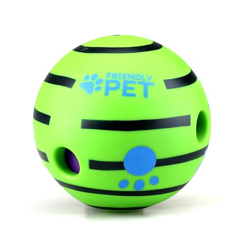 Wobble Giggle Ball, Interactive Dog Toy, Fun Giggle Sounds When Rolled or Shaken