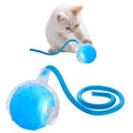 ZUAMEGUPetToy, Interactive Cat & Dog Ball Toy with Bird Sounds, Rechargeable 360° Smart Auto-Rolling Electric Pet Ball Toy (with Leash), Suitable for Indoor & Outdoor Use (Blue)
