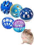ZHUANGZI 5-Pack Bell Ball Hamster Toys for Dwarf Hamsters and Gerbils - size: 1.5''