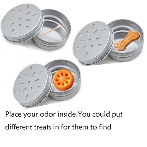 CHENGXINWENHUA Dog scent Work tins 8 Pack with 2 Magnetic，Dog Scent Training Box，Dogs Nose Work containers