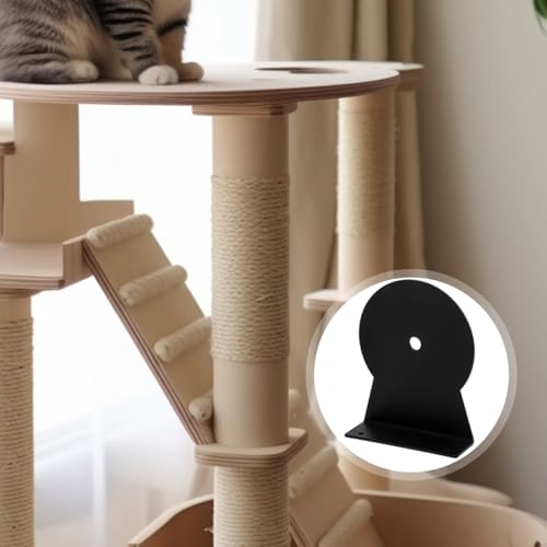 Toyvian Cat Wall Furniture Bracket Cat Climbing Pole Bracket for Shelves Steps Scratcher Frames Wall Mounted Kitten Tower Accessory Easy Install with Fixing Accessories for Indoor Activity Space